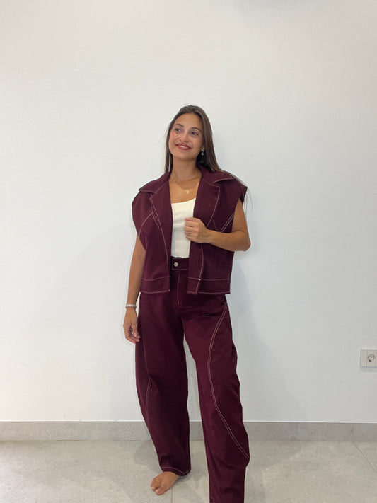 Conjunto India chaleco y pantalón