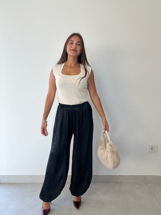 Pantalón bombacho satén
